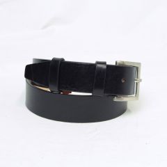 Leather flat belt - black 5147