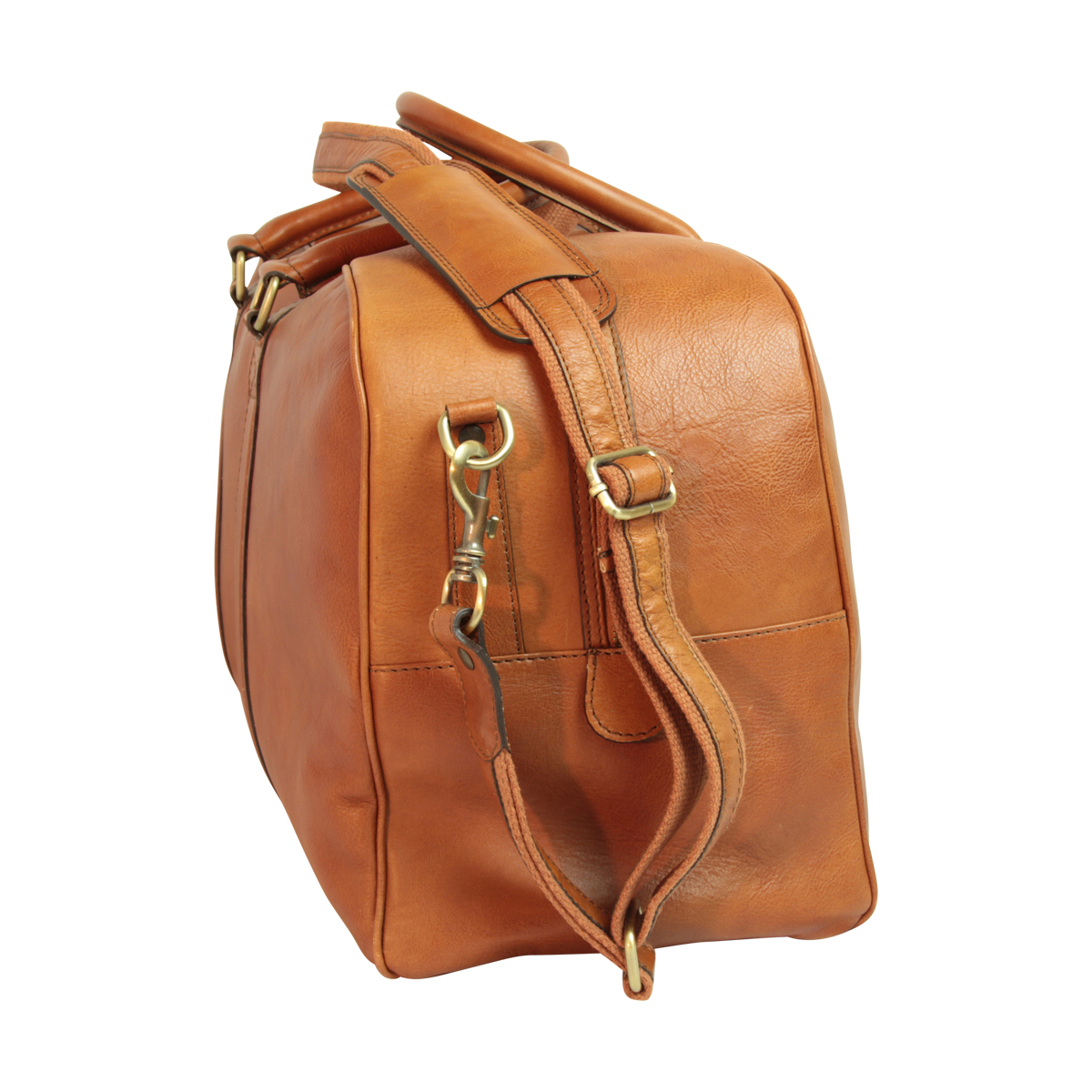 Soft Calfskin Leather Travel Bag - Gold | 030591CO | EURO | Old Angler Firenze