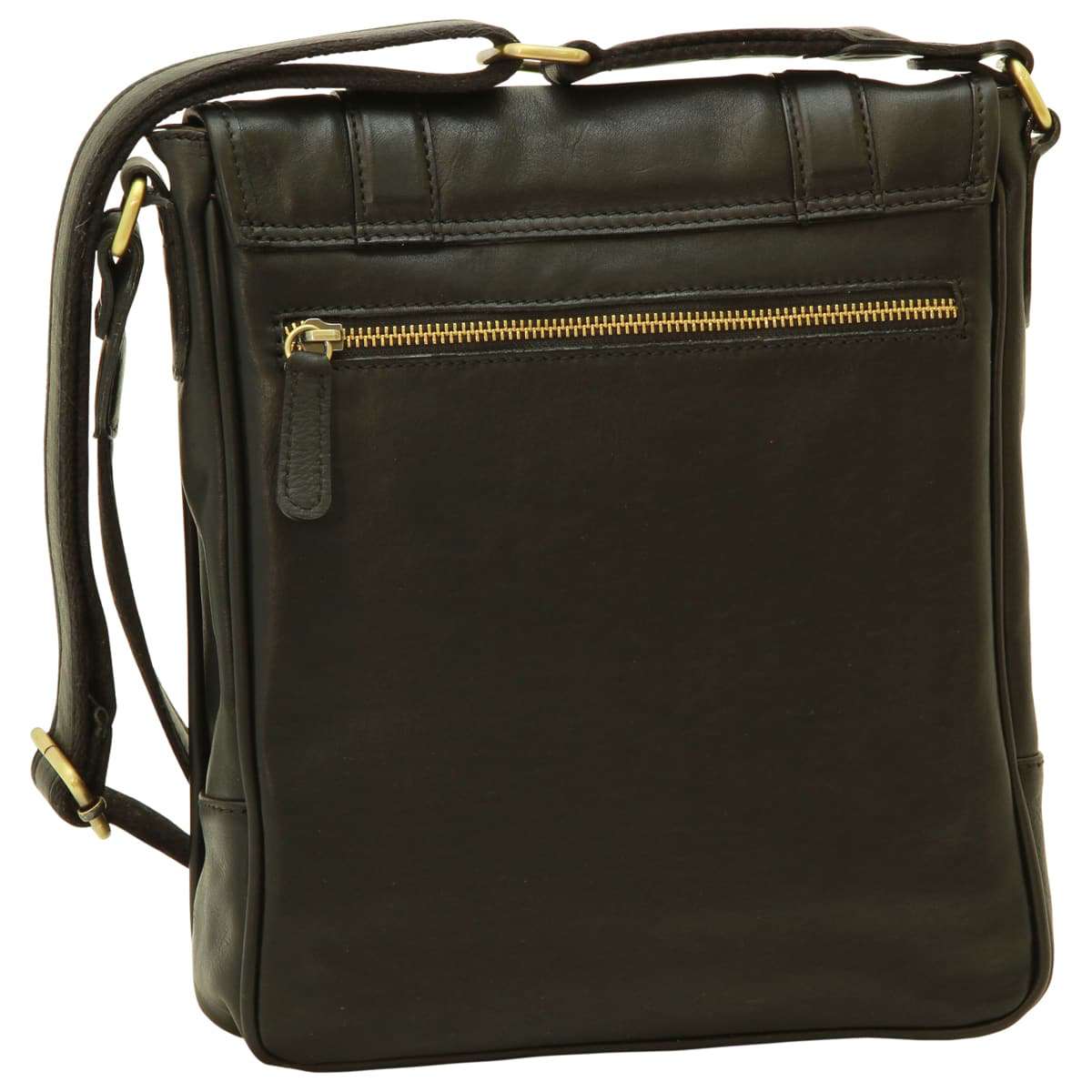 Soft Calfskin Leather Satchel Bag - Black | 031091NE US | Old Angler Firenze