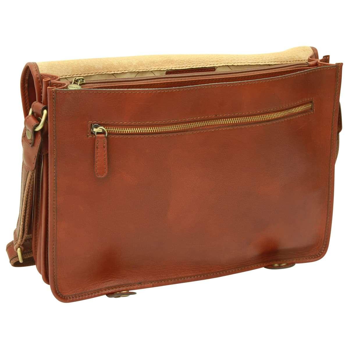 Calfskin Nappa Messenger Bag - Brown | 031391MA | EURO | Old Angler Firenze