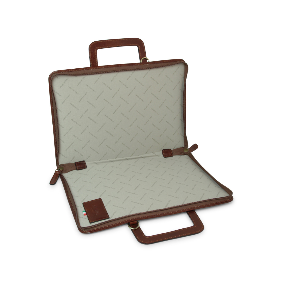 Full grain leather folder - brown|067793MA|Old Angler Firenze