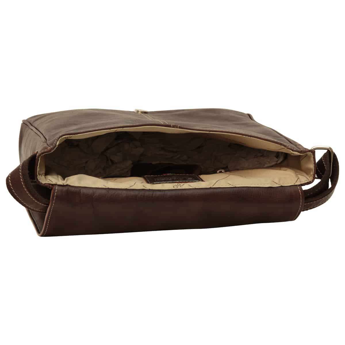 Lightweight Messenger Bag - Dark Brown | 072661TM US | Old Angler Firenze