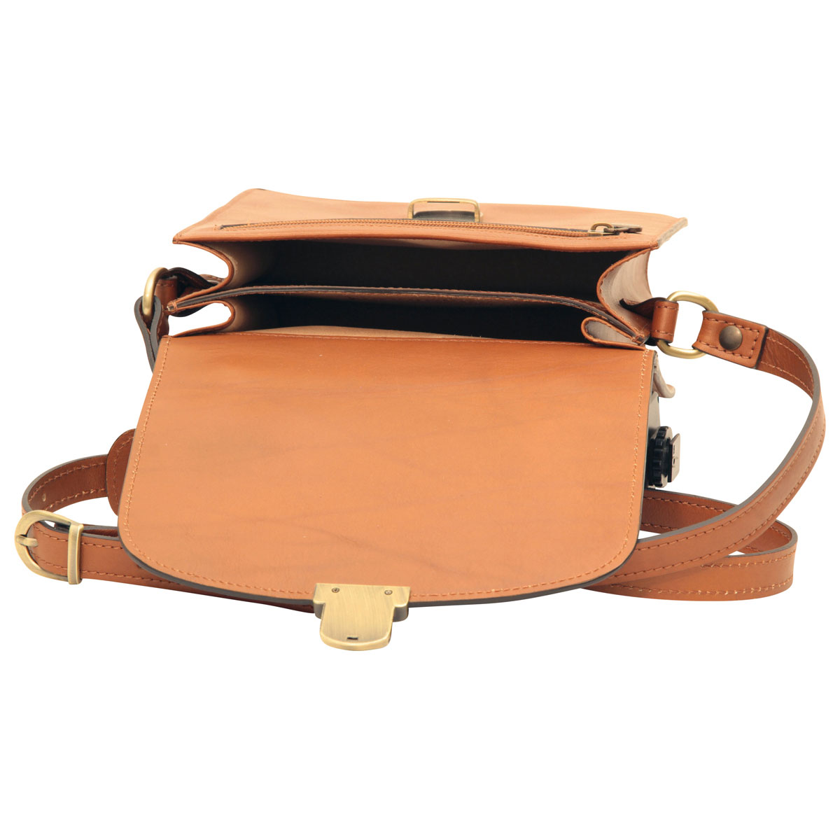 Classica II Leather Satchel - Brown Colonial | 079689CO | EURO | Old Angler Firenze