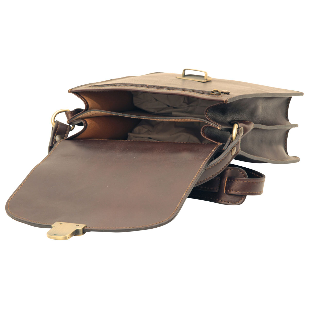 Classica II Leather Satchel - Dark Brown | 079689TM | EURO | Old Angler Firenze