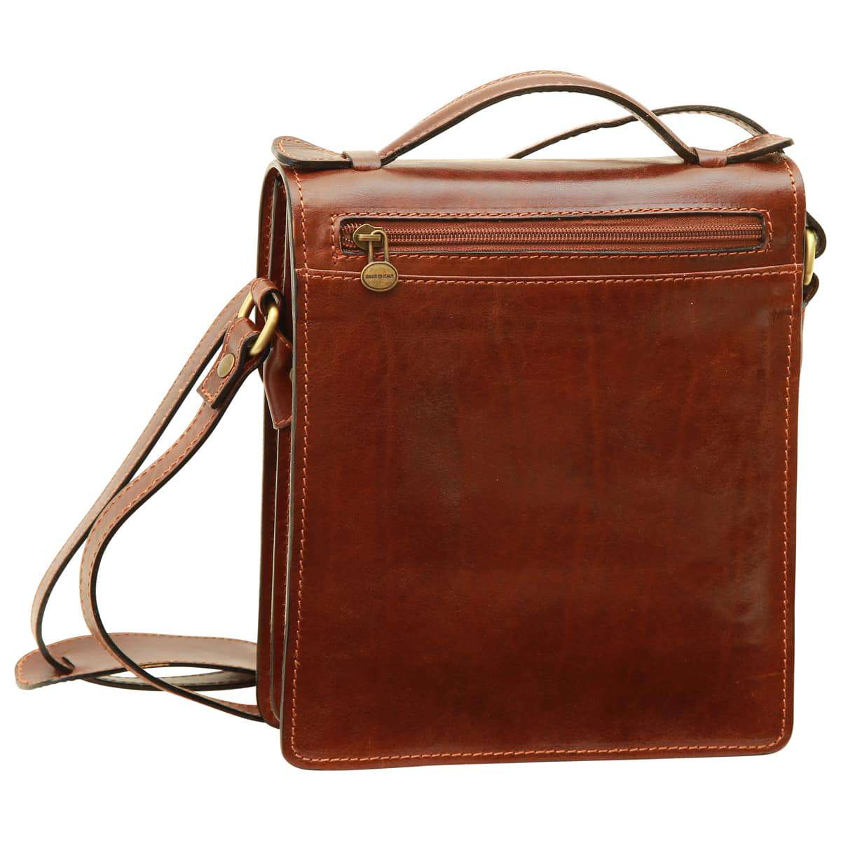 Classica II Leather Satchel - Brown | 079605MA UK | Old Angler Firenze