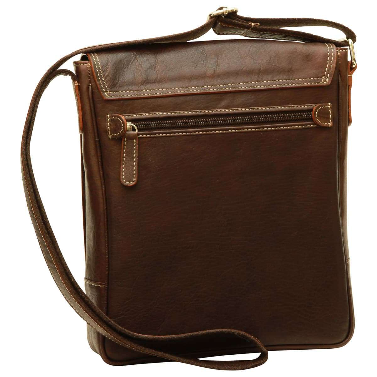 Leather I-Pad bag - Dark Brown | 087361TM US | Old Angler Firenze