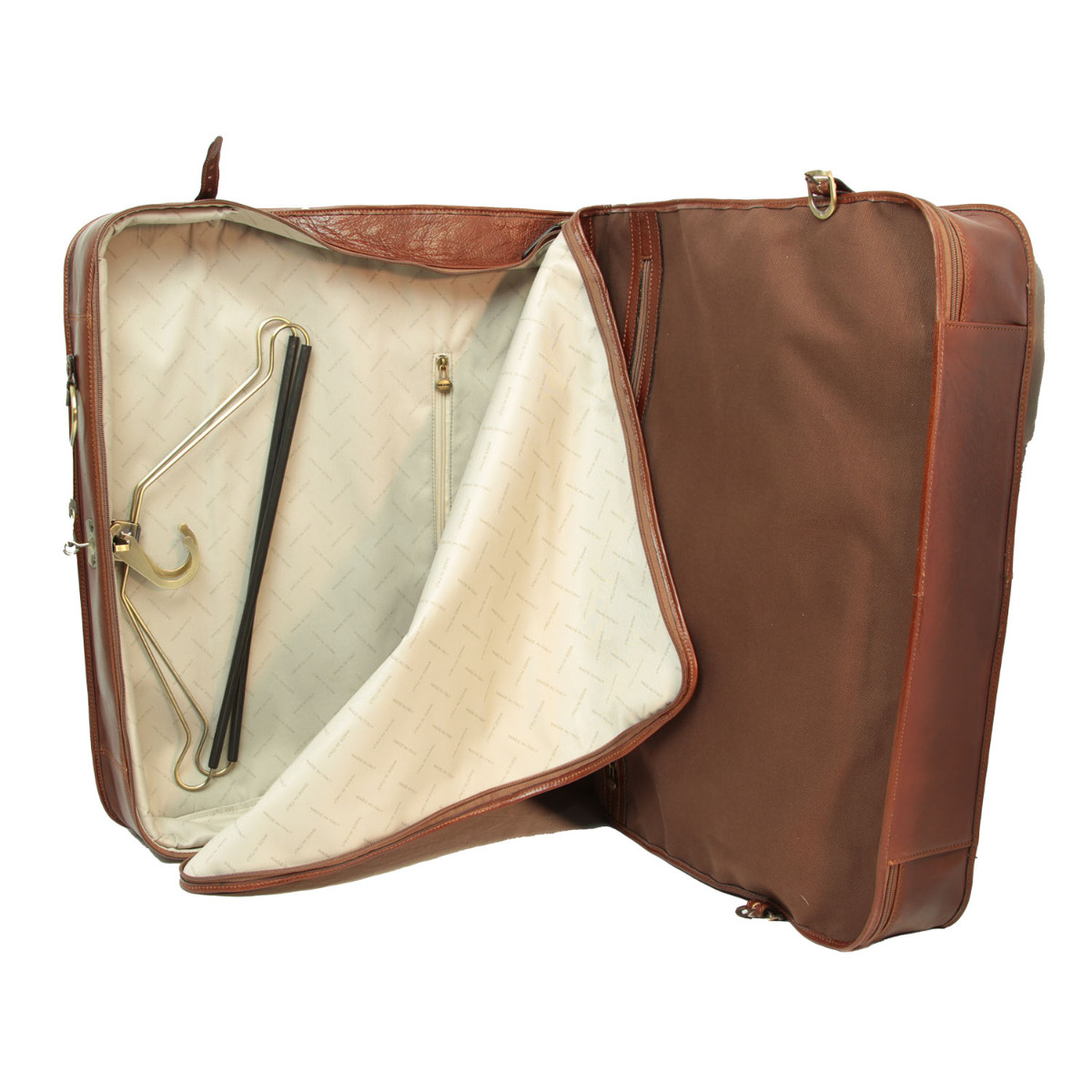 Full grain leather garment bag - brown|109593MA|Old Angler Firenze