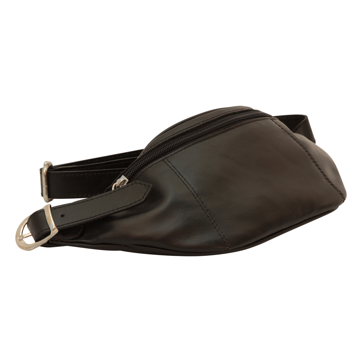 Full grain Italian calf skin leather belt pack  - Black | 203189NE | EURO | Old Angler Firenze