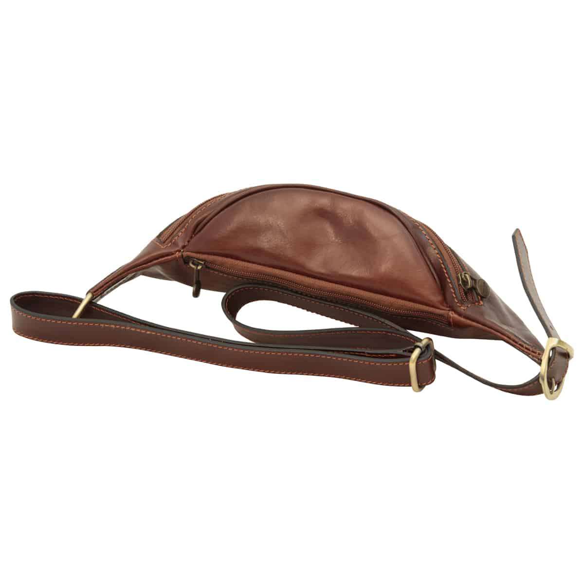 Leather Belt Pack - Brown | 203105MA UK | Old Angler Firenze