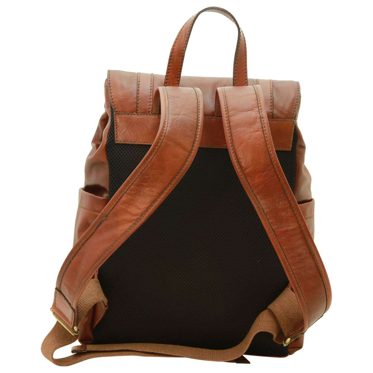 Leather laptop backpack - Brown | 030891MA UK | Old Angler Firenze