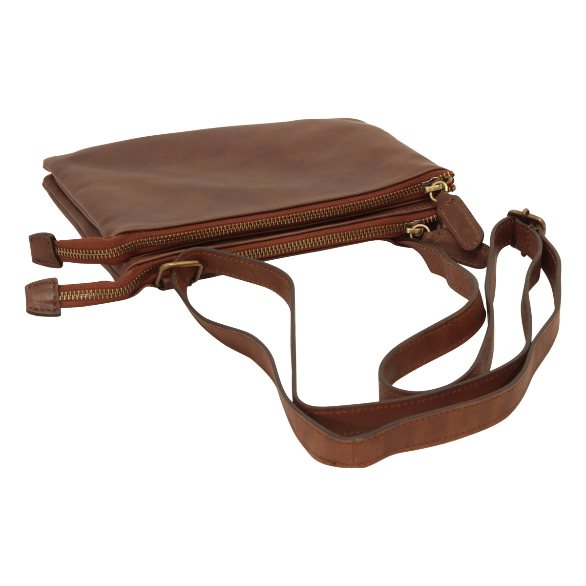 full-grain calfskin leather shoulder bag - Brown | 413489MA | EURO | Old Angler Firenze