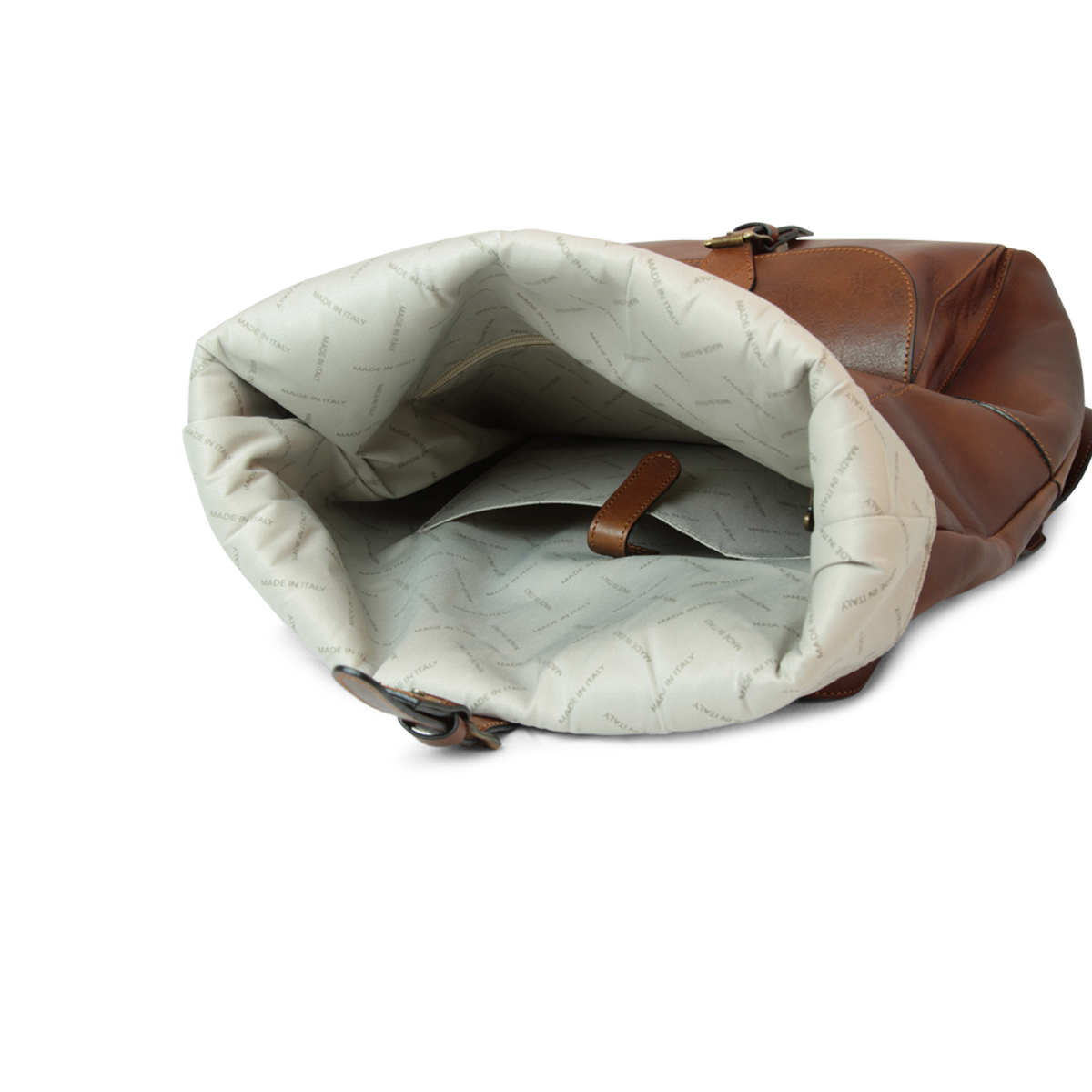 Full grain leather back pack - chestnut|415161CA|Old Angler Firenze