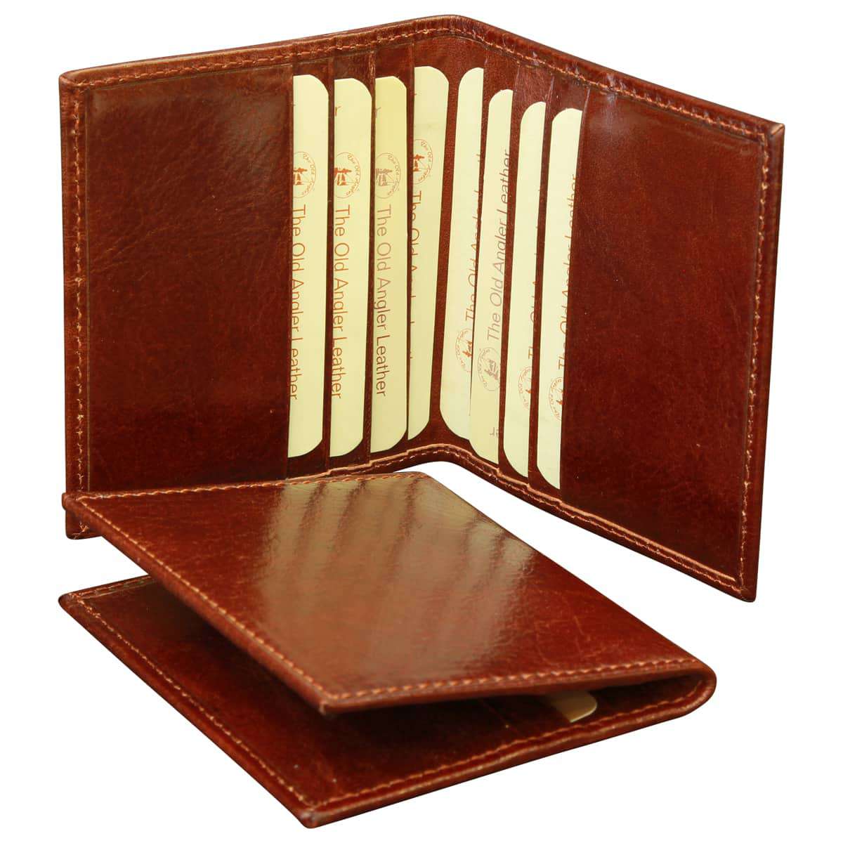 Leather Credit Card Holder - Brown | 800705MA | EURO | Old Angler Firenze