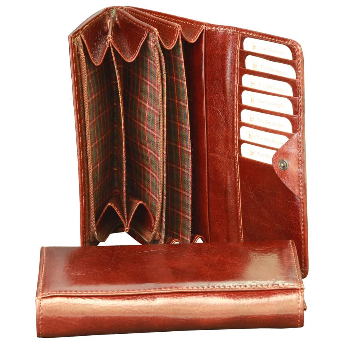 Vachetta leather wallet for women - Brown | 801605MA UK | Old Angler Firenze