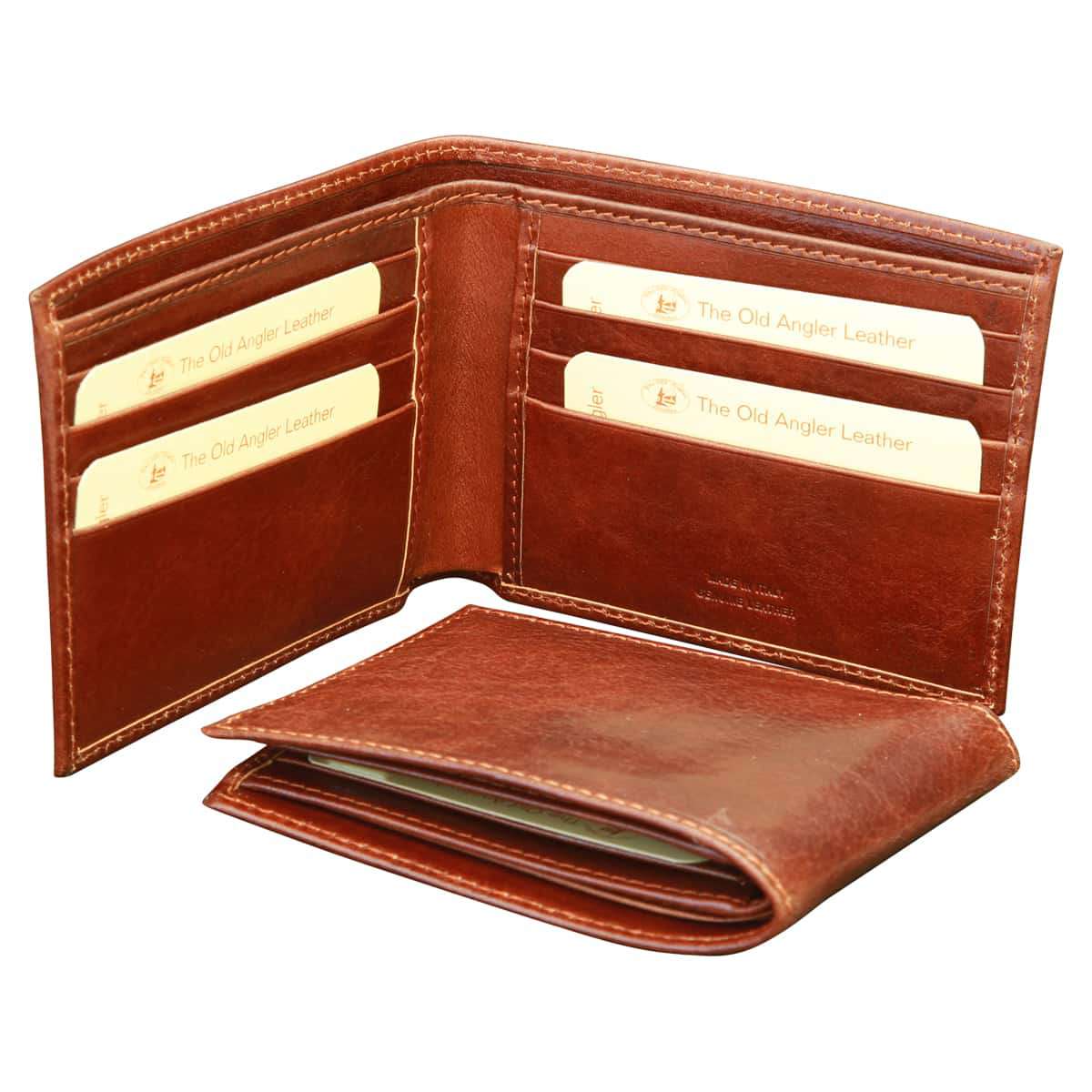 Leather bifold wallet for men - Brown | 802405MA UK | Old Angler Firenze