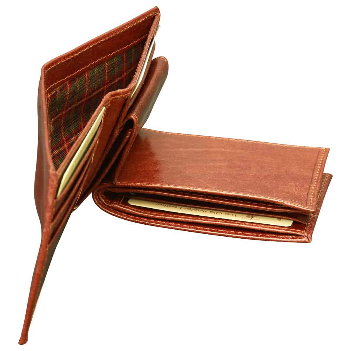 Leather wallet for men - Brown | 802505MA | EURO | Old Angler Firenze
