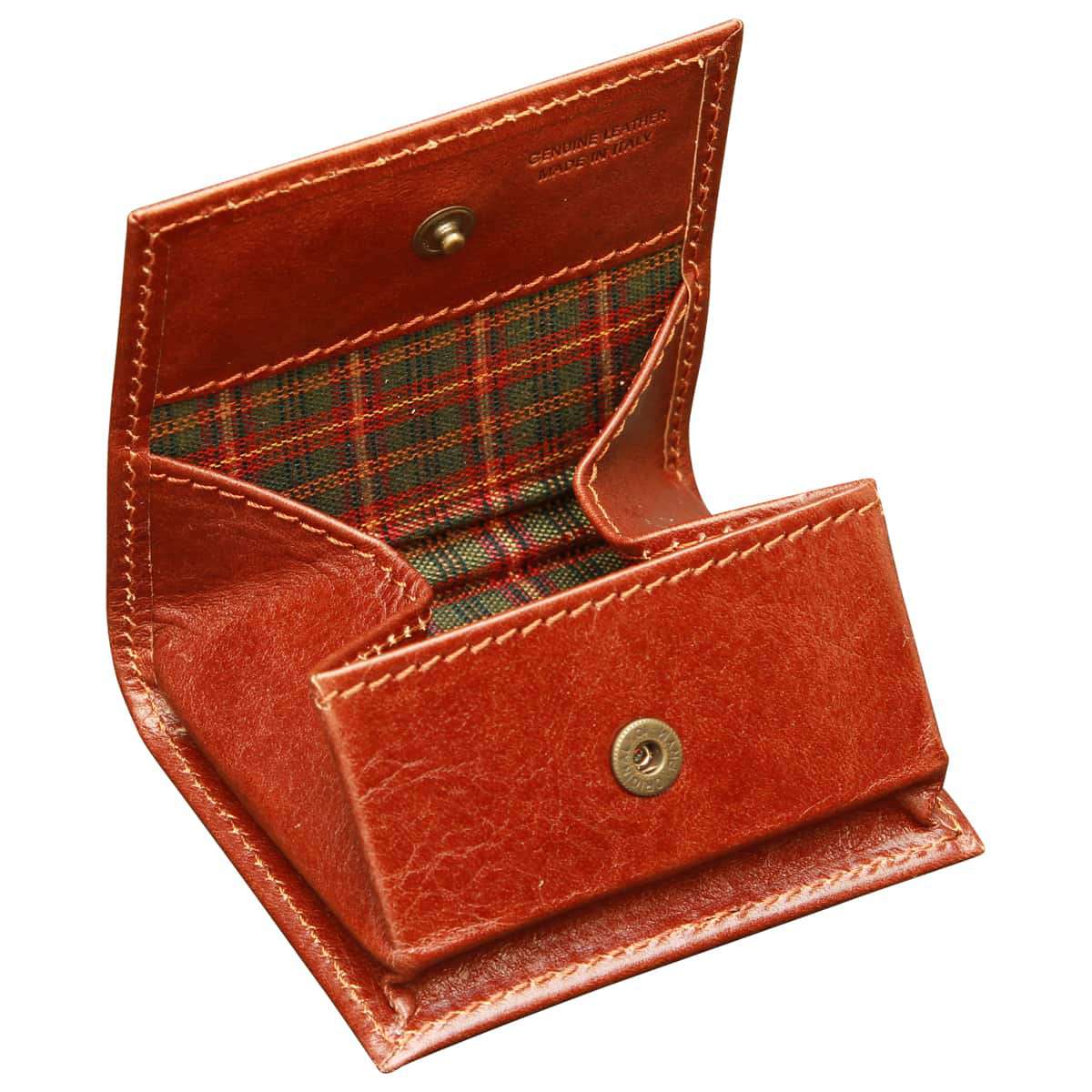 Leather Coin Purse - Brown | 806605MA | EURO | Old Angler Firenze