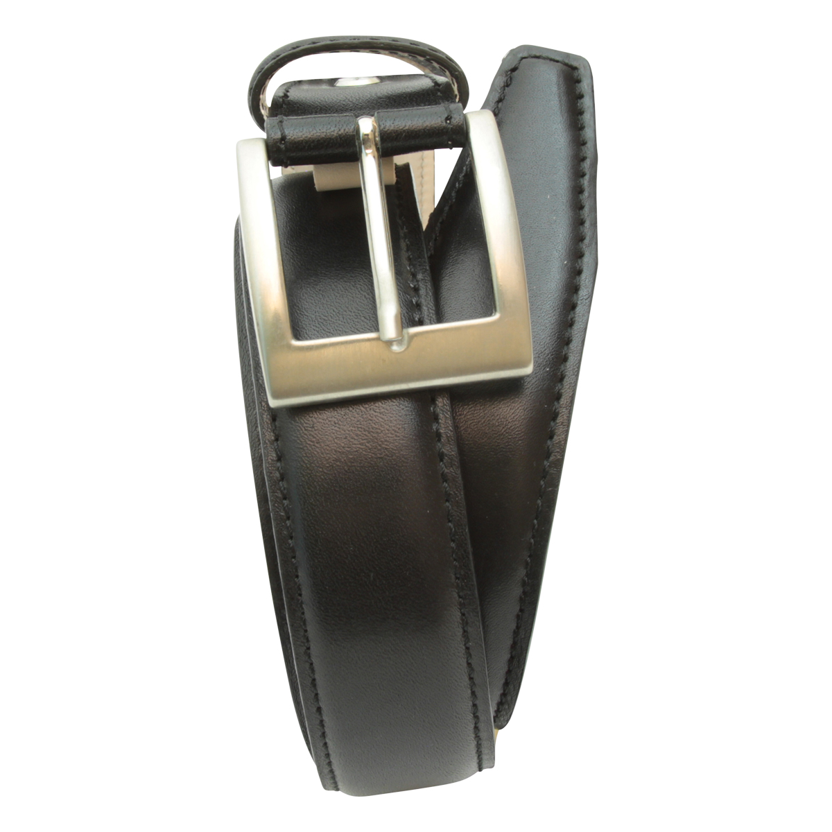 Calfskin leather belt - black | 513605NE UK | Old Angler Firenze