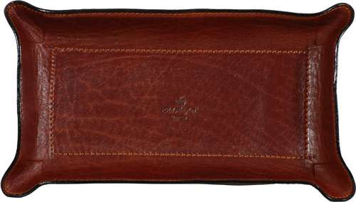 Leather Desk Tray - Brown | 751605MA US | Old Angler Firenze