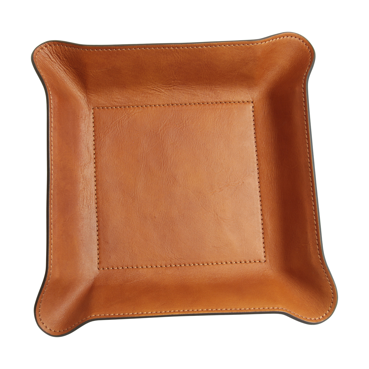 Leather Catchall Tray - Colonial Brown | 751089CO | EURO | Old Angler Firenze
