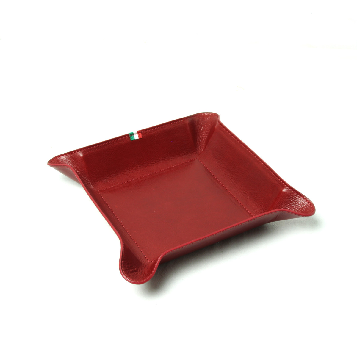Full grain large valet tray - red|751005RO|Old Angler Firenze
