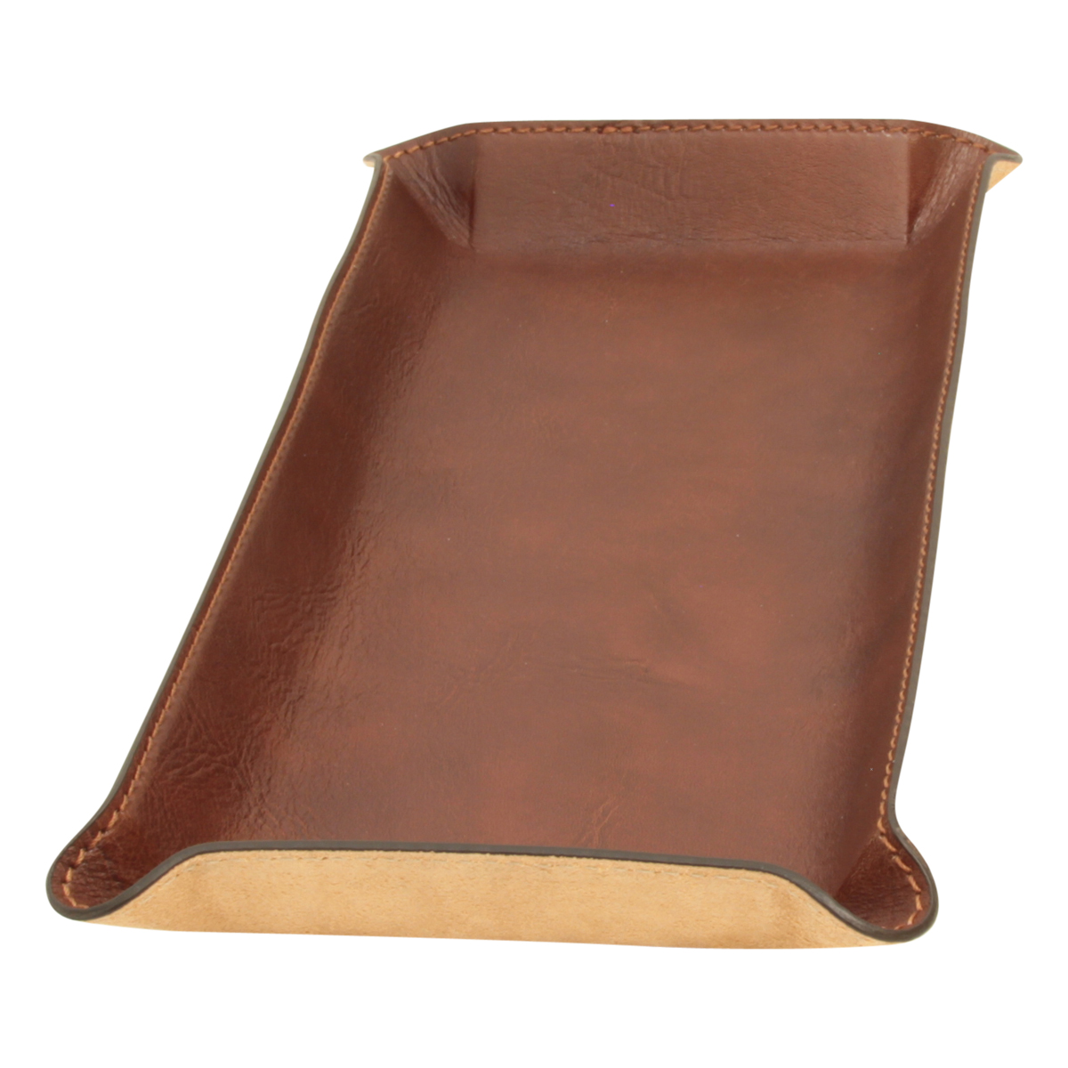 Leather Desk Tray - Brown | 762089MA UK | Old Angler Firenze