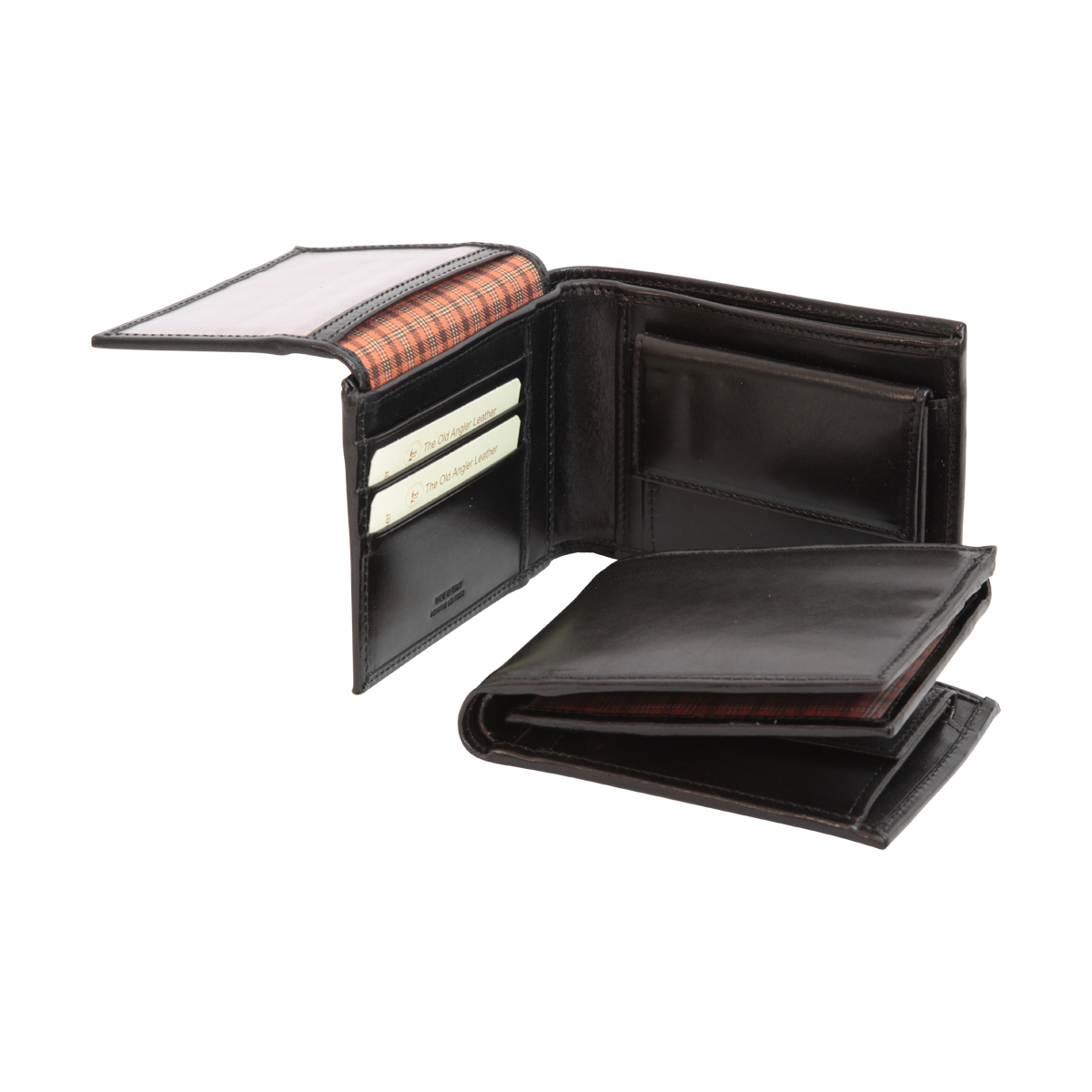 Leather Bifold wallet with coin pocket - Brown | 801105MA UK | Old Angler Firenze