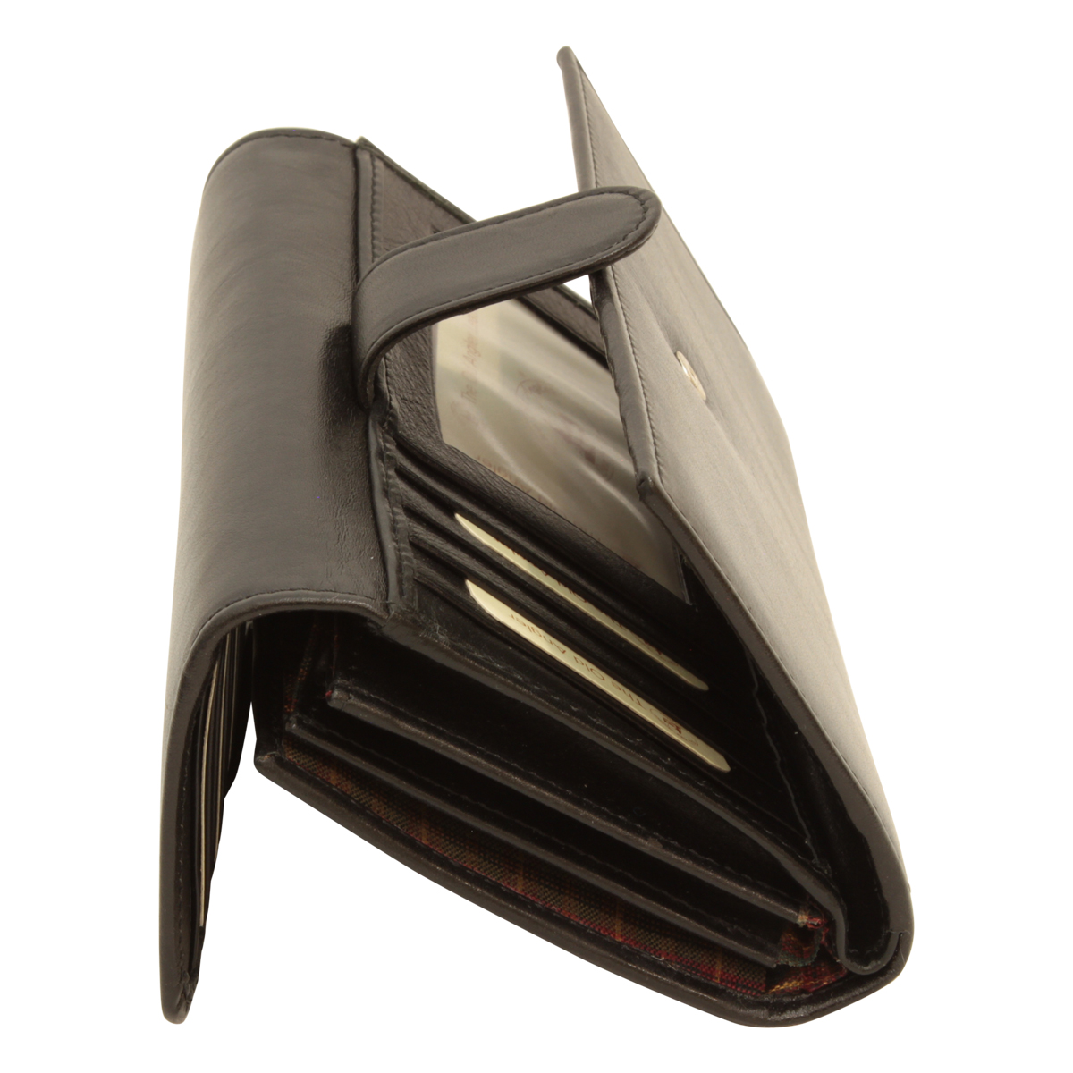Women's cowhide leather wallet - Black | 803205NE | EURO | Old Angler Firenze