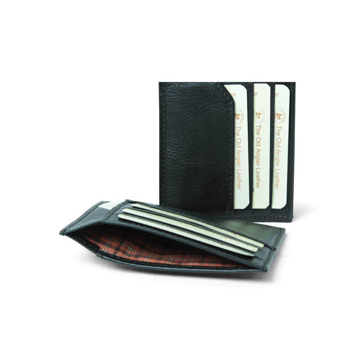 Leather credit card holder - black with RFID|804089NE|Old Angler Firenze