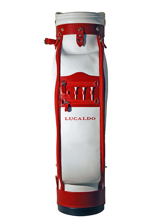 Selective Leather Golf Bag - Red/White | 310065RB US | Old Angler Firenze